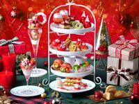 2時間カフェフリー【土日祝：パフェ（ミニサイズ）付き】真っ赤ないちごのクリスマスアフタヌーンティー