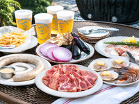【シーフードBBQ3時間】生ビールやカクテル飲み放題3時間＋海鮮もお肉も楽しむシーフードバーベキュープラン