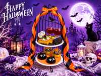 【土日祝/2時間】季節限定♦黒猫のハロウィンアフターヌーンティー