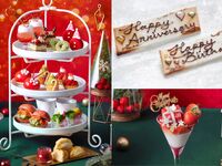 🎄【12/21・22・23】メッセージプレート＆紅茶のクリスマスプチギフトプレゼント！いちごのプレゼントボックスミニパフェ付◇真っ赤ないちごのクリスマスアフタヌーンティー