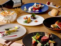 早割10%OFF✨みなとみらい側窓側席✨【12/21・22・23】ロマンチックな卓上キャンドルとイタリアンスパークリングワイン付！ズワイ蟹やオマール海老、しあわせ絆牛やフォアグラなど豪華食材で聖夜を愉しむマンジャーレクリスマスディナー