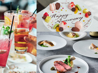 10月限定【平日】★乾杯スパークリングワイン付★前菜・季節のパスタ・選べるメインにデザートの盛り合わせの全4品ディナー