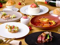 🎄早割10%OFF🎄12/24・25【窓際確約＆Xmasケーキ付き】🥂モエ＆シャンドンで乾杯🥂◆キャビア・黒トリュフ・フォアグラの世界三大珍味を堪能◆蝦夷アワビ、オマール海老と国産牛の全7品-Haute cuisine-