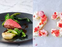 【ナンバーケーキ2桁付】国産牛や魚料理などWメイン！特別な日に映えるお祝いランチ 全5品
