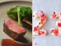 窓際席【乾杯酒・ナンバーケーキ2桁付】国産牛フィレ厳選食材などを使用した豪華フルコース！全7品-Special Dinner-