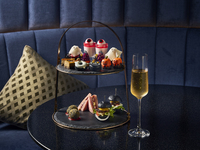 Halloween Afternoon Tea + Sparkling wine glass