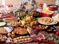 【Xmas2026】飲み放題付きランチ！ローストチキンなどオープンキッチンからの出来立て料理が大人気！スイーツも登場！12/21~12/23