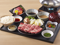Wagyu shabu-shabu (8 slices) & sashimi set