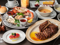 【秋冬限定・特別価格】　飲放題付プレミアムプランUSDA PRIME Tボーンステーキ,シーフードプラッターを含む全8品 10/1〜