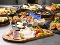 魚介と肉のタパスパエリアのセット　フリーフロー付き