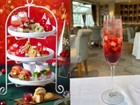 【土日祝】11月限定🍓いちごたっぷりソーダ◇真っ赤ないちごのクリスマスアフタヌーンティー