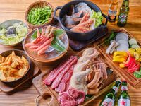 平日限定！ズワイガニと大海老のプレミアム鍋×BBQプラン （2.5時間）【アルコール含む飲み放題付き】