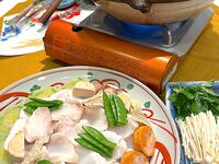 Lunch set of anglerfish fisherman's hotpot