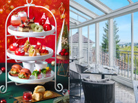 11月限定10%OFF！窓側確約【土日祝】乾杯スパークリング付◇真っ赤ないちごのクリスマスアフタヌーンティー